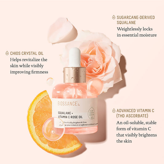 Biossance Rose Oil with Squalane and Vitamin C - PHOTON