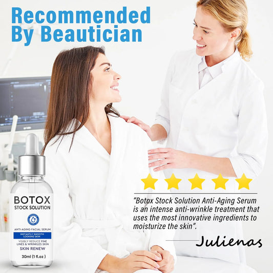 Botox Face Serum, Botox in A Bottle, Botox Stock Solution Facial Serum with Vitamin C & E, Instant Face