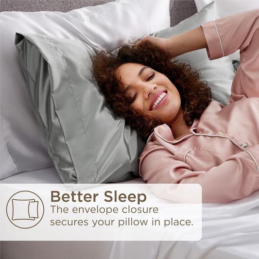 Bedsure Satin Pillowcase for Hair and Skin Queen