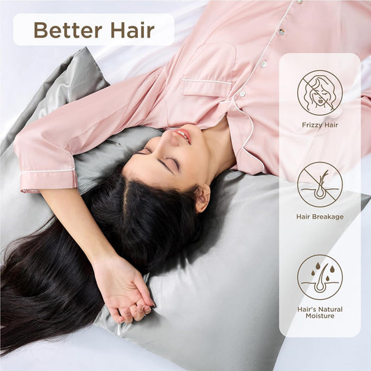 Bedsure Satin Pillowcase for Hair and Skin Queen
