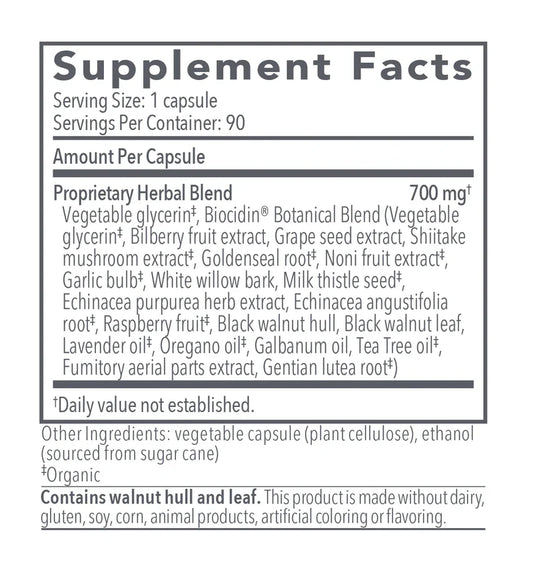 Biocidin gut health and immune support dietary supplement 90 cap