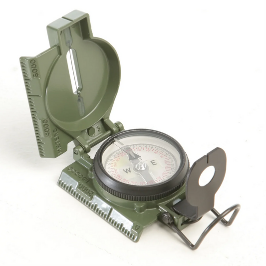Cammenga Military  Phosphorescent Lensatic Compass 27 - Olive Drab, Accurate Waterproof, Tritium Lensatic Compass, Hand Held Compasses with Pouch for Hiking Camping Navigation Survival Backpacking Orienteering