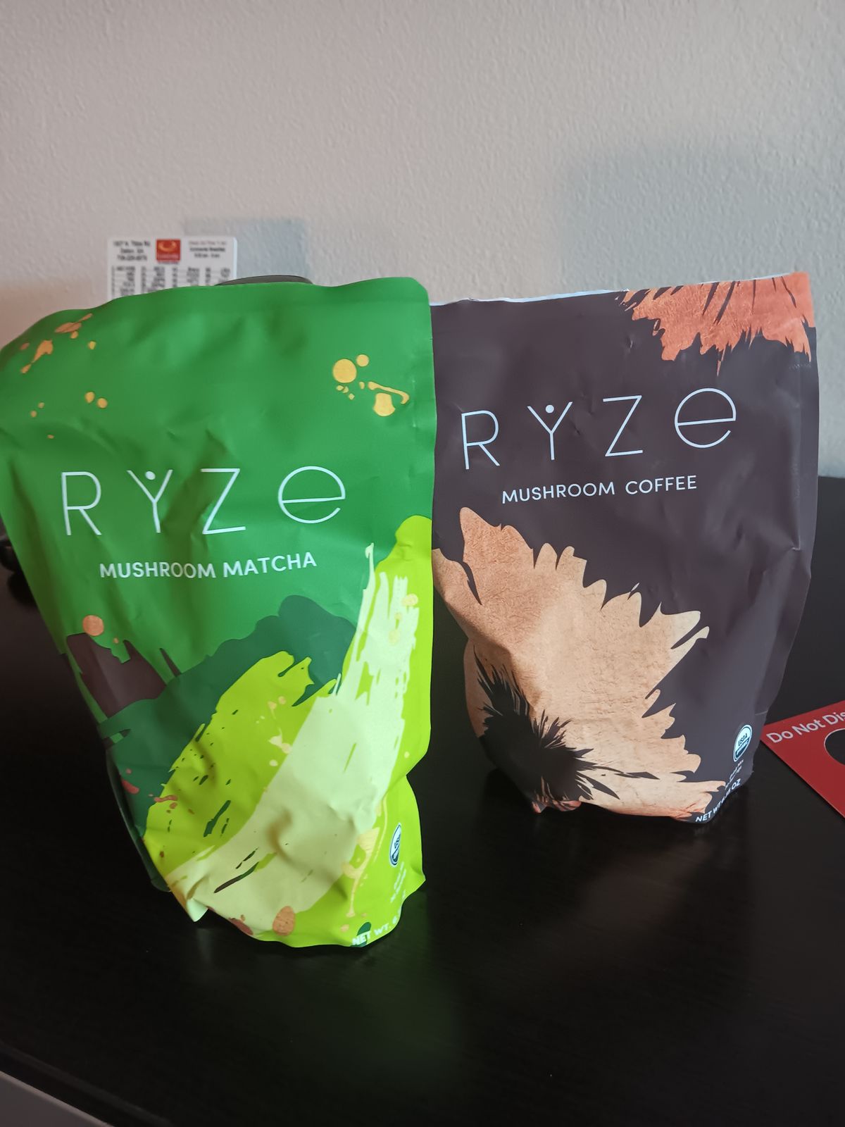 Ryze mushroom coffee and matcha